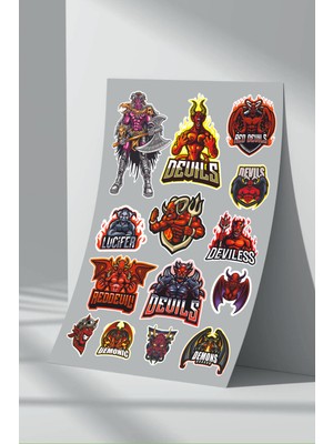 Stickermarket Devil Şeytan Sticker Seti (4)
