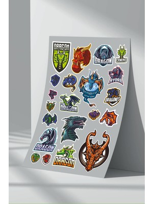 Stickermarket Dragon Sticker Seti (7)