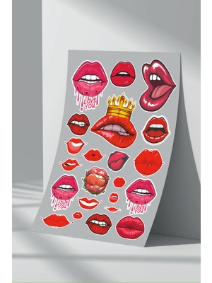 Stickermarket Dudak Sticker Seti (2)