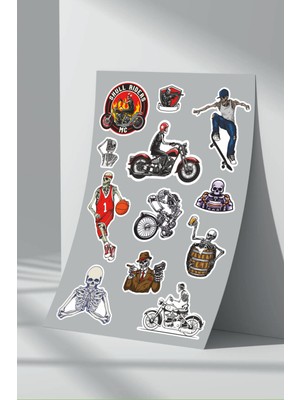 StickerMarket Kurukafa Skull Sticker Seti (26)