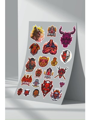 Stickermarket Devil Şeytan Sticker Seti (6)