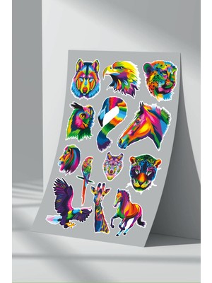 Stickermarket Rengarek Hayvanlar Sticker Seti (2)