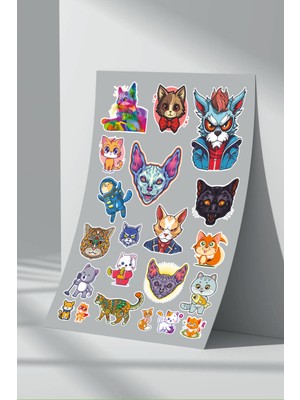 Stickermarket Kedi Sticker Seti (27)