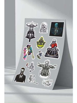StickerMarket Kurukafa Skull Sticker Seti (24)