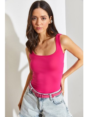 Shade Kadın Kare Yaka Kalın Askılı Atlet