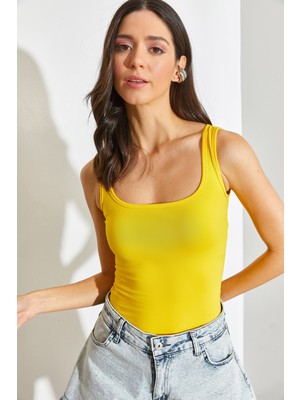 Shade Kadın Kare Yaka Kalın Askılı Atlet