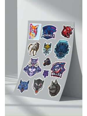 Stickermarket Kurt Wolf Sticker Seti (9)