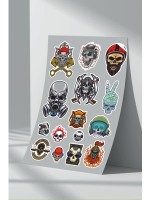 Stickermarket Kurukafa Skull Sticker Seti (17)