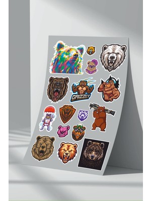Stickermarket Ayı Bear Sticker Seti (9)