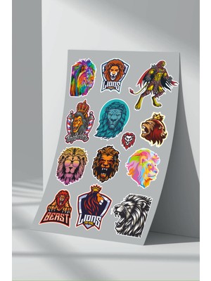 Stickermarket Aslan Lion Sticker Seti (11)