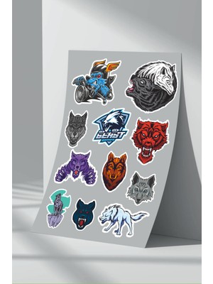 Stickermarket Kurt Wolf Sticker Seti (4)