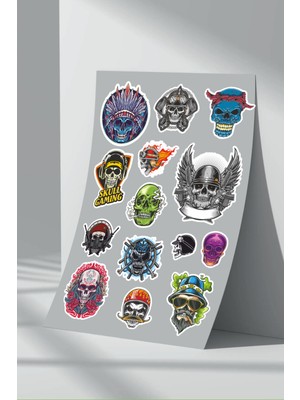StickerMarket Kurukafa Skull Sticker Seti (20)