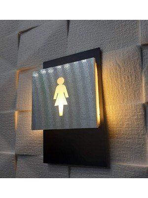 Yönline Kadın&erkek Ikonlu Işıklı Wc Yönlendirme Seti