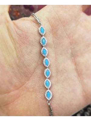 Oriental Kuyumculuk Jewellery Firüze Taşlı Gümüş Bileklik