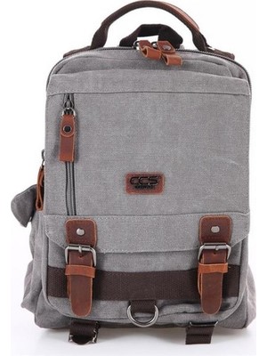 Çanta Yurdu Ççs London 51563 Kanvas Çapraz Sırt ve Göğüs Çantası Gri