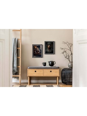 Decotorium Çerçeveli Tablo Anımal Kıngdom-Dog Serisi Mdf Tablo DOG/217