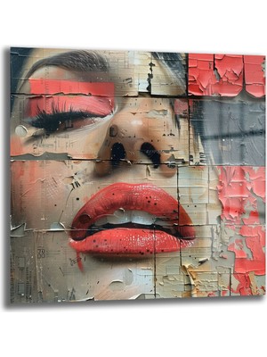 Glazella Kadın Dekorati̇f Kare Cam Tablo