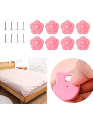 Mahi Max 8 Adet Gül Desenli Yorgan Sabitleme Nevresim Kılıfı Koltuk Örtüsü Sabitleme Aparatı