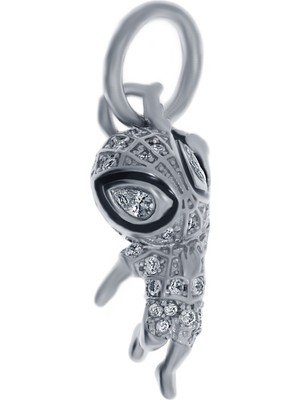 Celikchi Kadın Uçan Spıderman Temalı Gümüş Charm