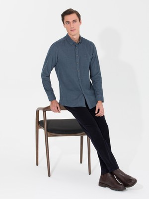 Cacharel Erkek Lacivert Slim Fit Kanvas Pantolon 50259416-VR033