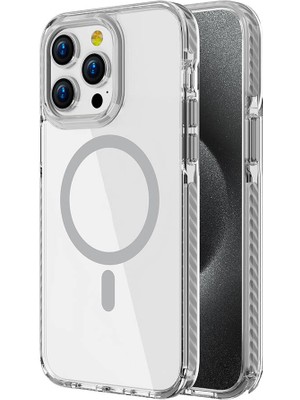 Coolacs Apple iPhone 15 Pro Max Uyumlu Kılıf Magsafe Şarj Özellikli Airbagli Takılabilir Askı Aparatlı Kapak