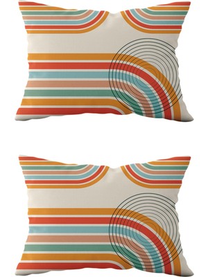 Evdek Çift Taraflı Dikdörtgen Kırlent Kılıf 2'li DS73