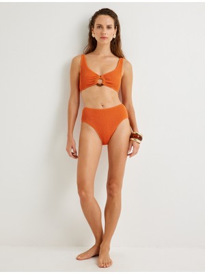 Koton Dokulu Yüksek Bel Bikini Altı