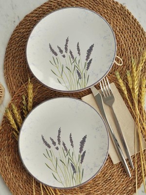 M'art Home Sipahi Başak 2 Li Seramik Pasta Tabağı 19 cm