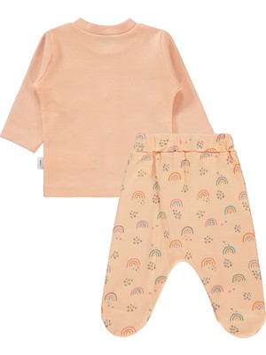 Civil Baby Kız Bebek Pijama Takımı 1-6 Ay Pudra