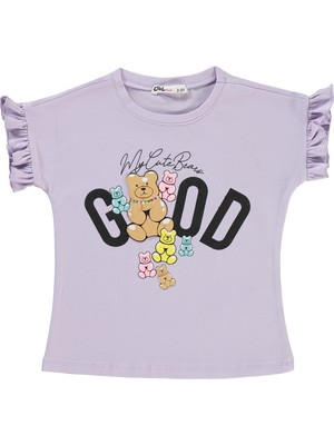 Civil Girls Kız Çocuk Tişört 2-5 Yaş Nazik Lavanta