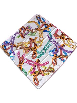 Az Hatalı Polyester La Boutique Pembe Karma Desen Eşarp 1643 - 02  34693