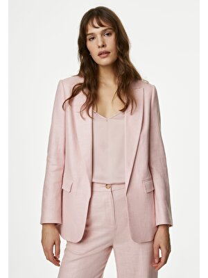 Marks & Spencer Relaxed Fit Keten Blazer Ceket