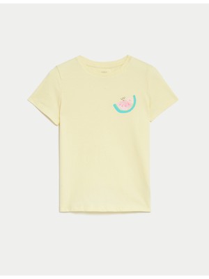 Marks & Spencer Saf Pamuklu Kısa Kollu T-Shirt (2-7 Yaş)