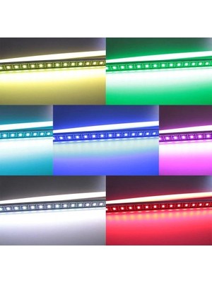 Dora Led  Alüminyum Kasa Lı 5730 Ledli Çubuk LED Bar Amber Sarı -Opak Cam