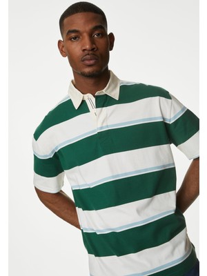 Marks & Spencer Saf Pamuklu Kısa Kollu Polo Yaka T-Shirt