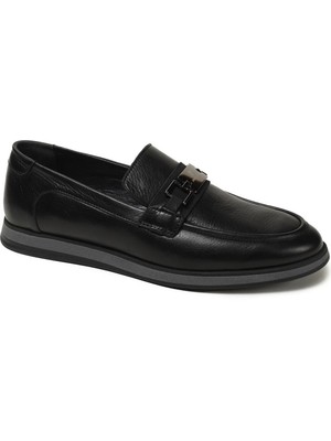 Pierre Cardin 63601 Siyah Erkek Loafer Günlük Deri Ayakkabı