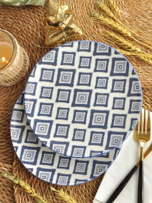 M'art Home Sipahi Hurç 2 Li Porselen Pasta Tabağı 19 Cm.