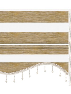 Mekstor Soft Bamboo Vizon Zebra Perde ( Etek Boncuklu )