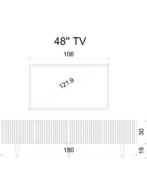 Enwood Capella Kumtaşı Rengi Mdf 4 Kapaklı Ahşap Ayaklı 160 cm Tv Ünitesi