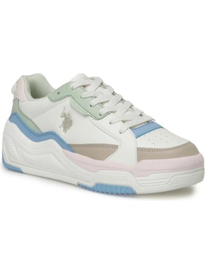 U.S. Polo Assn. Judy Wmn 4fx Kadın Bej-Pembe-Mavi Sneaker Ayakkabı