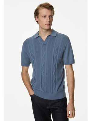 Marks & Spencer Kısa Kollu Örme Polo Yaka T-Shirt