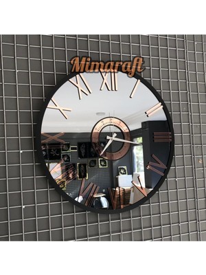 Tekno Trust Metalik Özel Seri Aynalı Duvar Saati - 70 cm 70 x 70