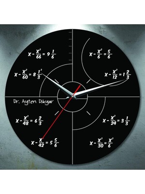 Tekno Trust 10 x 10 Arkadaşa Hediye Matematik Duvar Saati Modern Çok Renkli