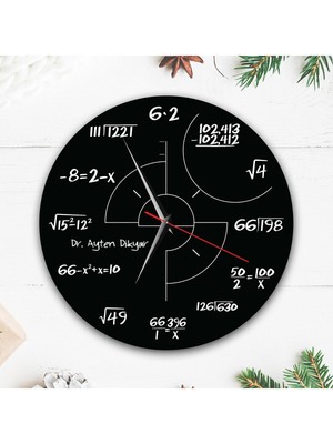 Tekno Trust 10 x 10 Arkadaşa Hediye Matematik Duvar Saati Modern Çok Renkli