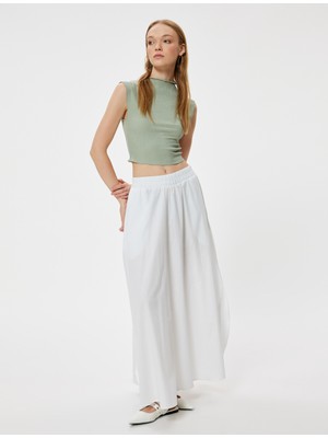 Koton Kolsuz Atlet Slim Fit Dokulu Dik Yaka