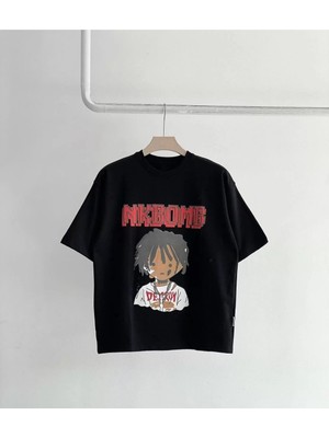 Tarz Yeri  Çocuk Baskılı T-Shirt - Siyah