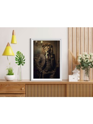 Decotorium Çerçeveli Tablo Anımal Kıngdom-Leo Serisi Mdf Tablo LEO/011