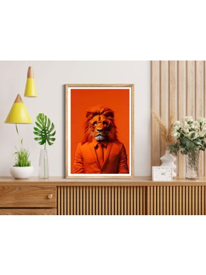 Decotorium Çerçeveli Tablo Anımal Kıngdom-Leo Serisi Mdf Tablo LEO/012