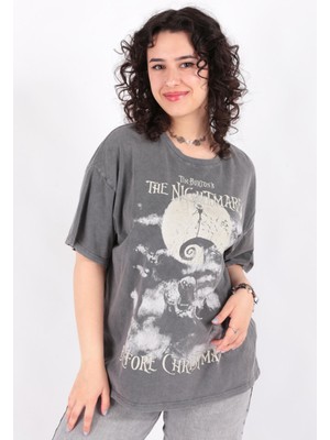 Busem S0015589 Kadın Tim Burton Baskılı T-Shirt