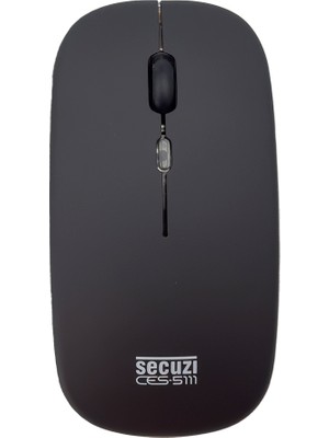 Secuzi Kablosuz Sessiz Mouse 1600 DPI Bluetooth Ve 2.4g Dongle Ev Ofis Kullanımı İçin Ergonomik Tasarım